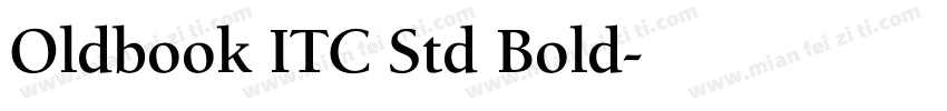 Oldbook ITC Std Bold字体转换